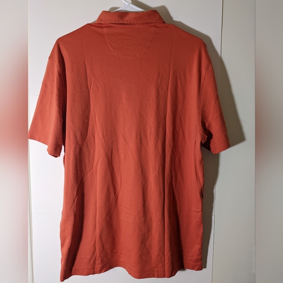 Paul Fredrick Orange Polo, Men's Medium - Picture 7 of 7